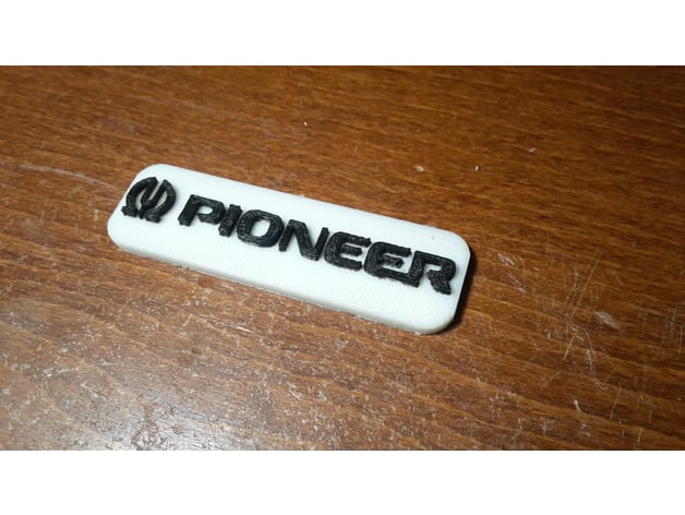 Pioneer logo plate