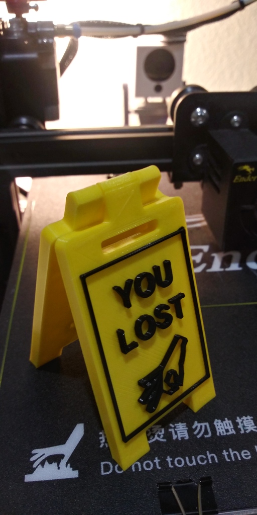You Lost mini floor sign