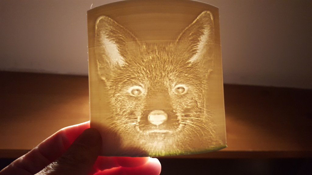 lithophane fox & baby scan