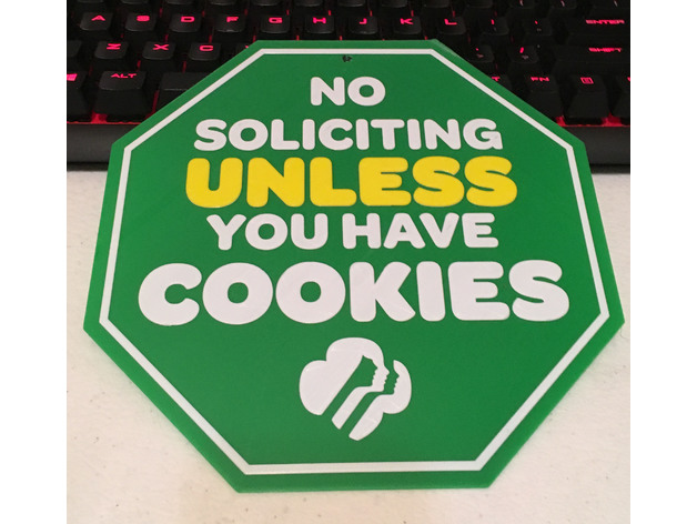 No Soliciting Girl Scout Cookies Sign