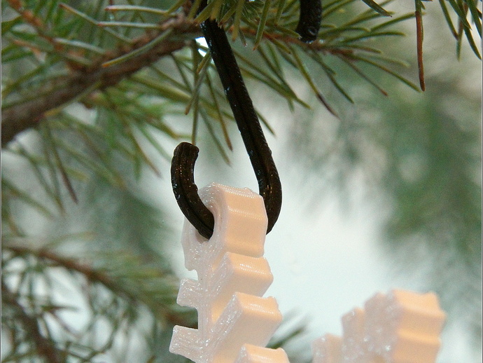 Printable hook for christmas decorations