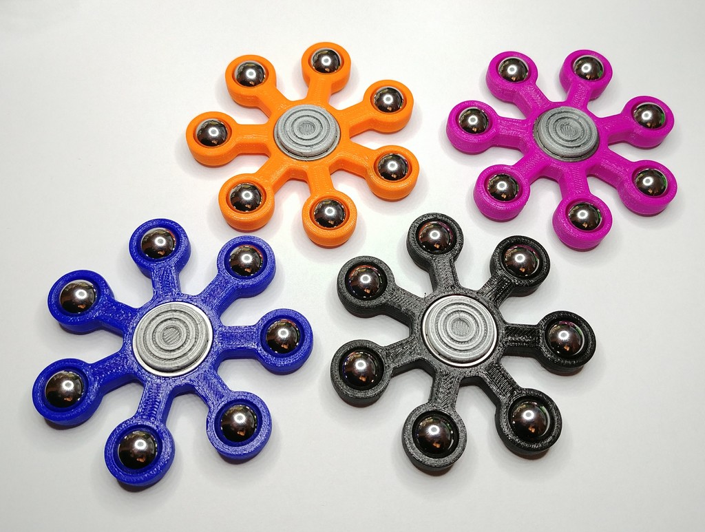 Ball Bearing Spinner (7 Planets), 1/2" and 10mm versions