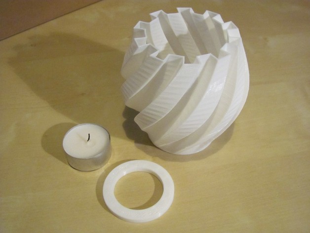 Tea Light Candle Holder for the Twisted Gear Lamp