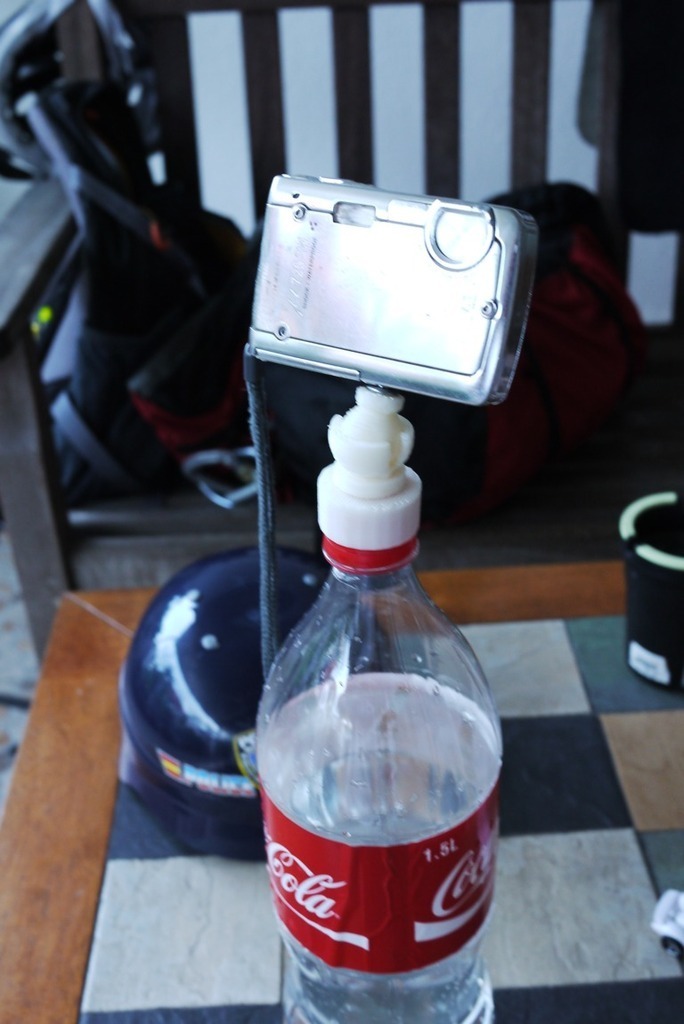 Camera mount for drink bottles