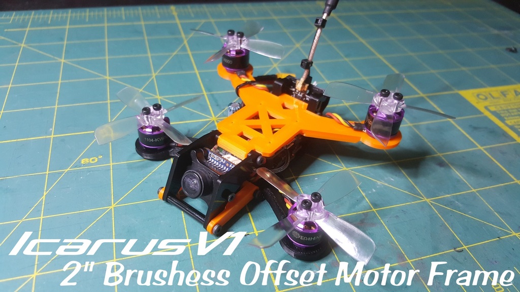 Icarus - A Brushless Micro Offset Quadcopter Frame