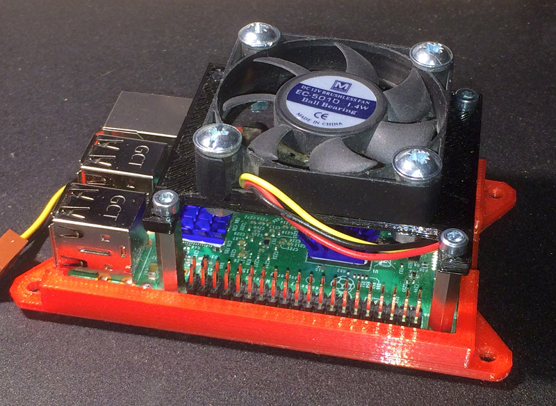 Raspberry Pi 2/3 50mm fan mount 