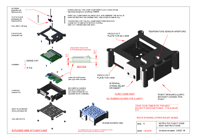 Rpi0 and Sense-Hat Astro-PHI case