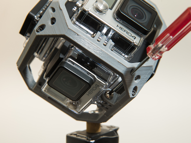 Gopro Hero 3 4 360 Underwater Spherical Rig By Martin Thingiverse