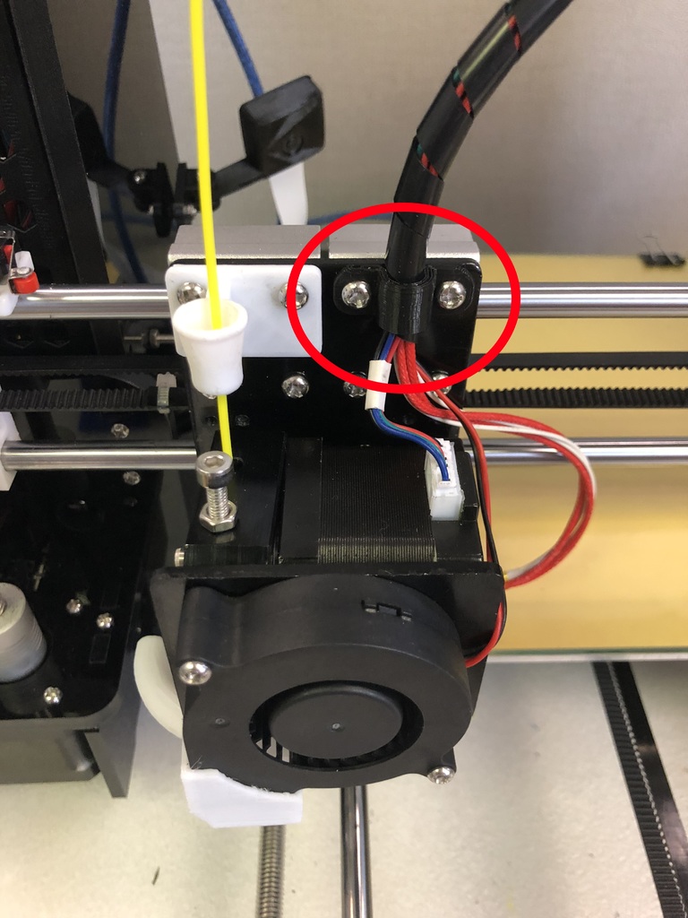 Anet A8 - Hot end wire clamp