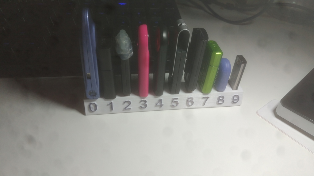 Numbered USB Stick Holder