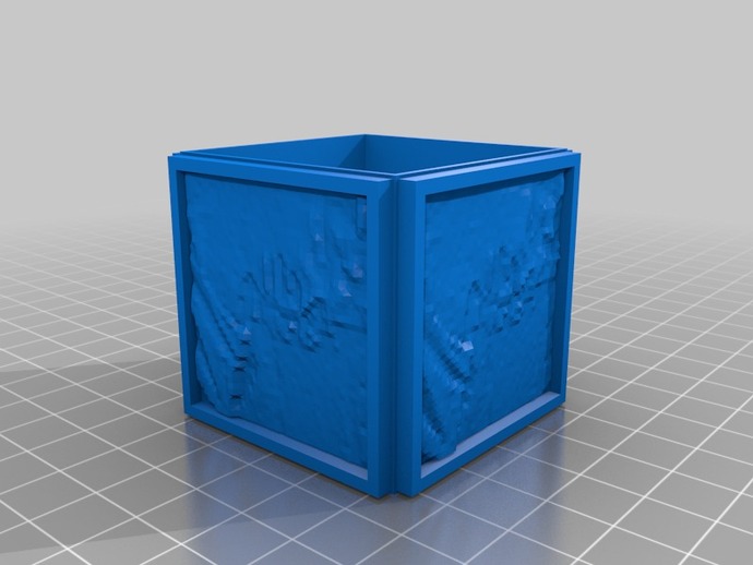AI bust Custom Cube with Lithopanes