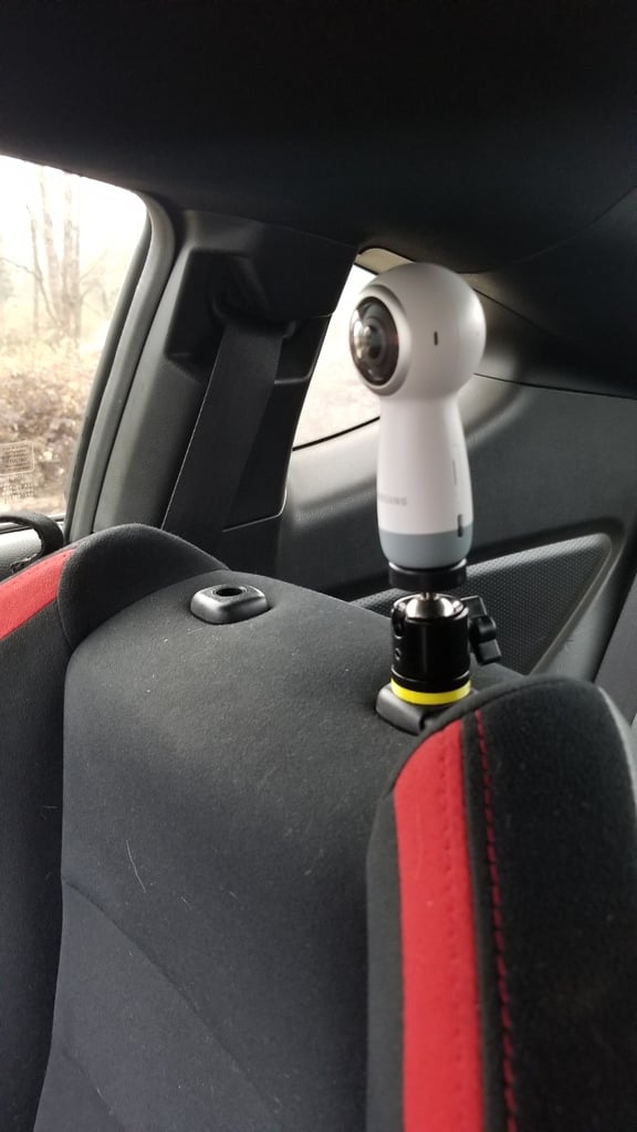 Car headrest camera mount