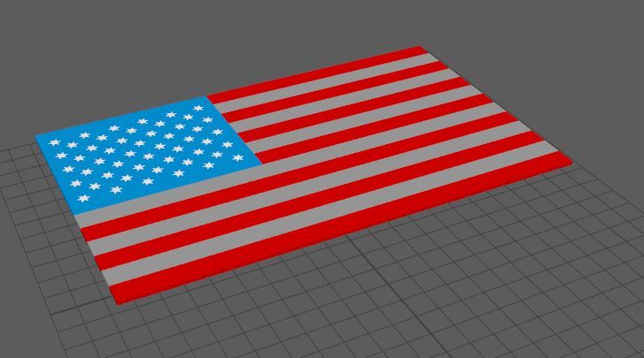 American Flag for multicolor printers