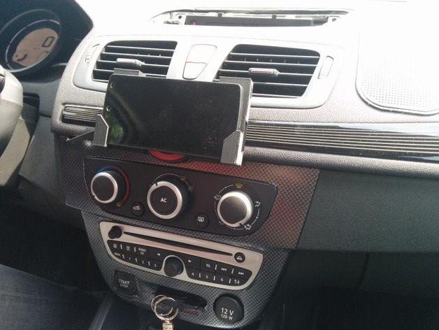 Universal/Nexus 5 holder with QI wireless charge support (renault megane 3)