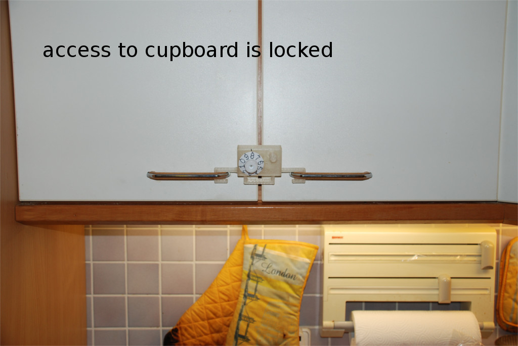 How to turn a double-door kitchen cupboard into a safe