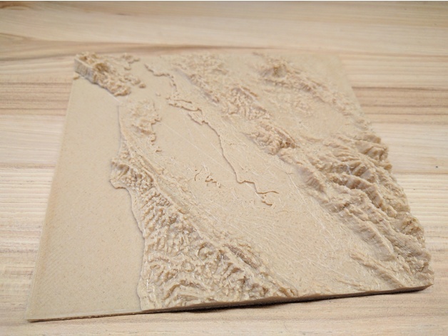 San Francisco Bay Area High Resolution Topographic Map