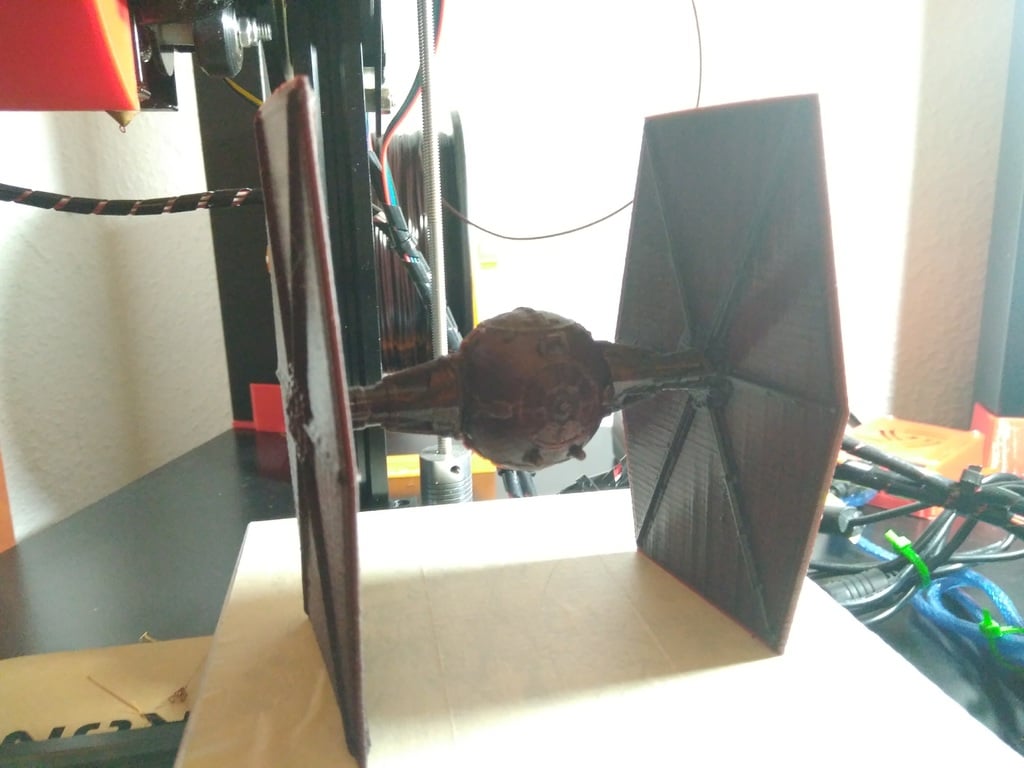 Tie fighter in seperate parts