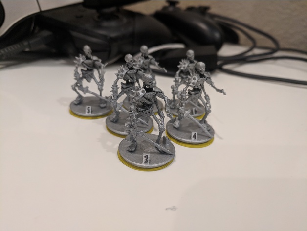Image of 25mm Numbered Bases for Gloomhaven