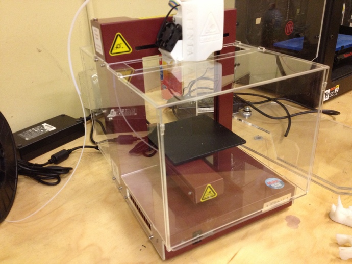 Minor Changes to Plexiglas enclosure for the up! plus / Afinia 3d printer by gillespinault
