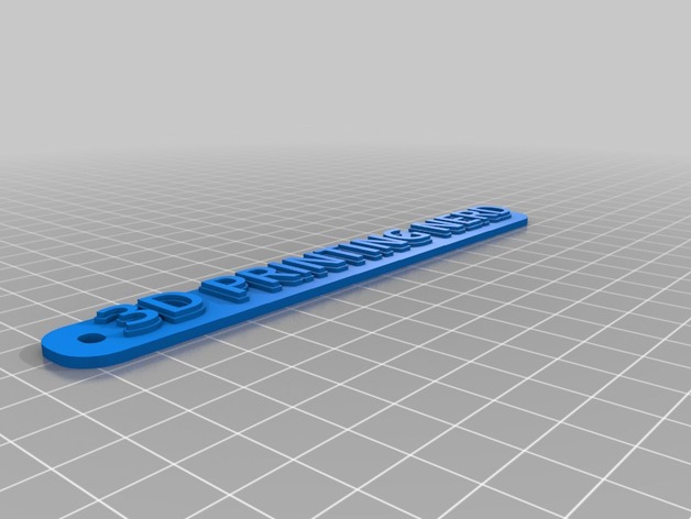 3D Printing Nerd Keychain / Luggage Tag