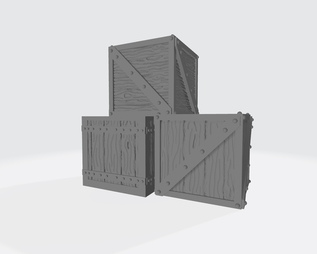 Storage Crates (28mm scaled)