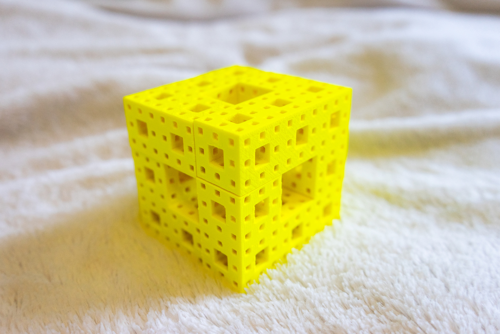 Mathematical Art (Fractal Art): Menger Sponge Puzzle