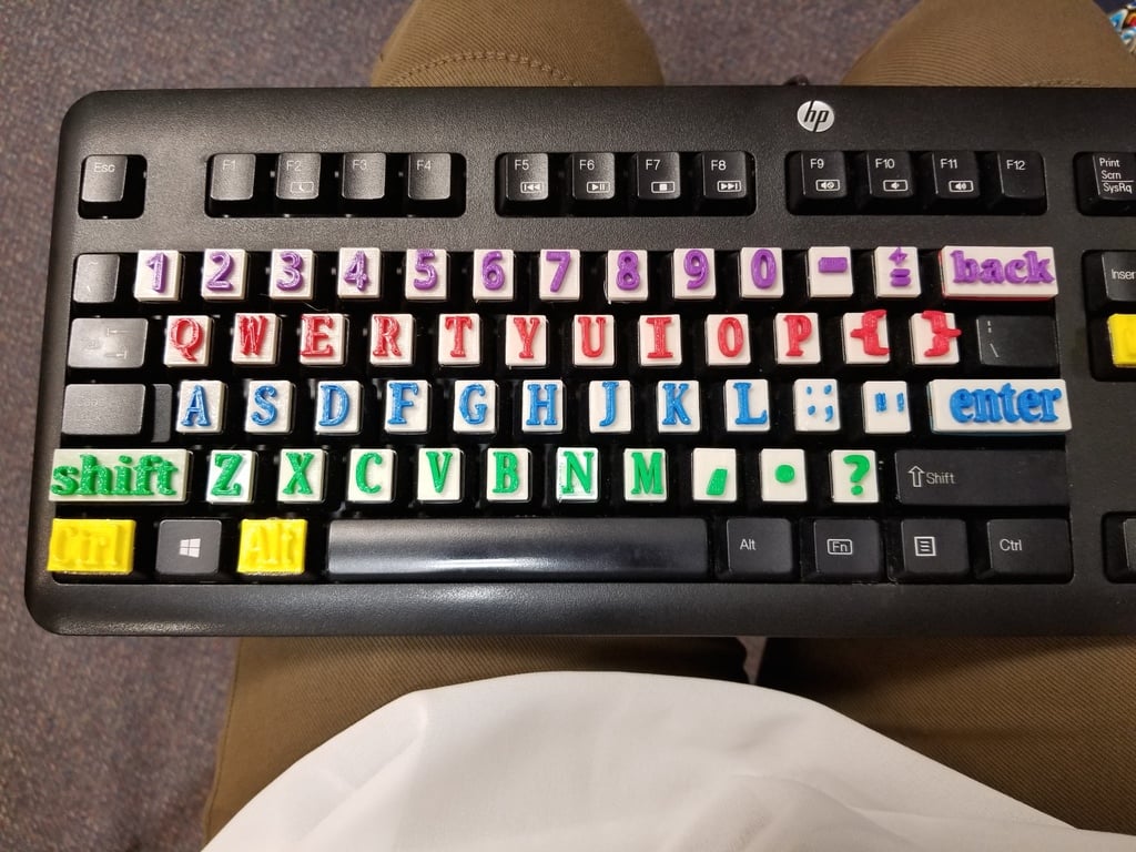 Raised Keyboard Letters - Elementary School