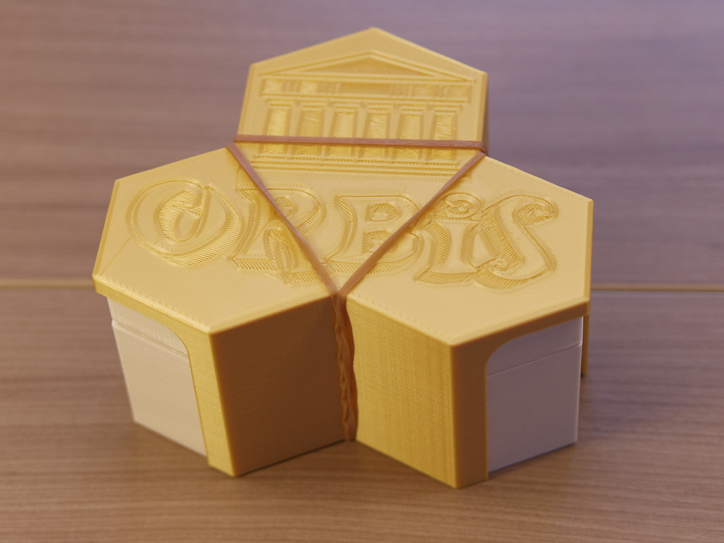 Orbis game travel box - tiles & tokens dipensers