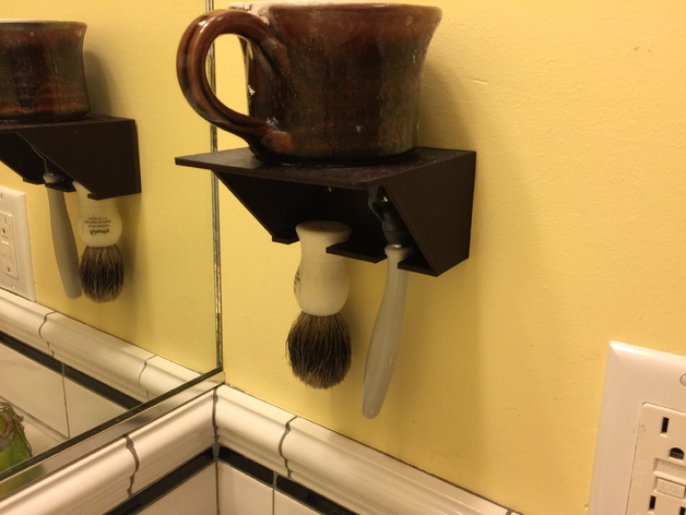 Shaving Rack for razor, brush and cup