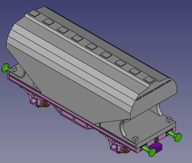 Hopper car body, for Marklin hobby range car chassis