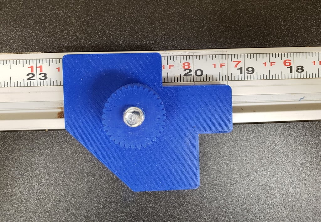 Stop block for T-track with measuring tape