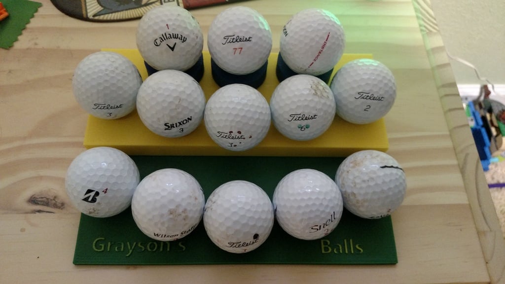 Golf Ball Display - 13 Golf balls