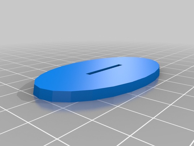 60mm x 35mm Oval base with slot for Wargames Miniatures