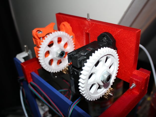Prusa i3 Bowden extruder mount double+single