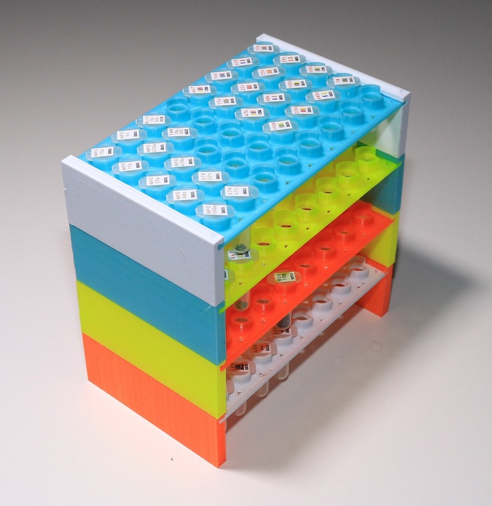 SMD organizer rack for micro test tubes (stackable)