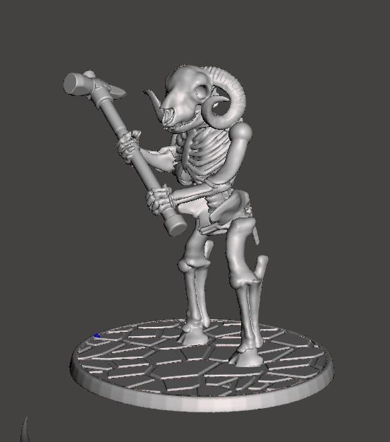 Skeleton Warrior Beastman Ram/Sheep - Warhammer