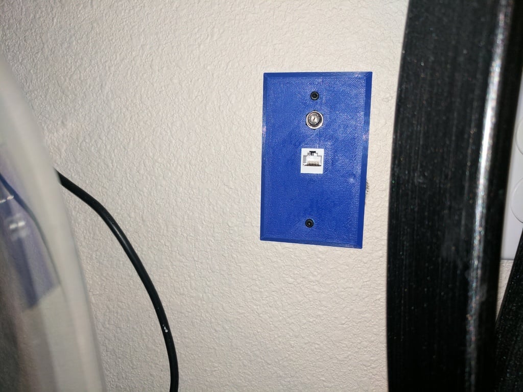 Wall Ethernet/cable plate