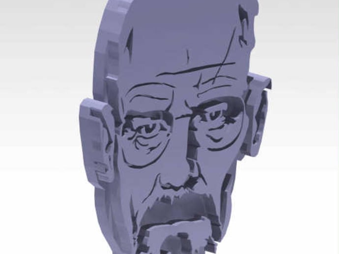 Walter White - Breaking Bad - Keychain Stencil 3D