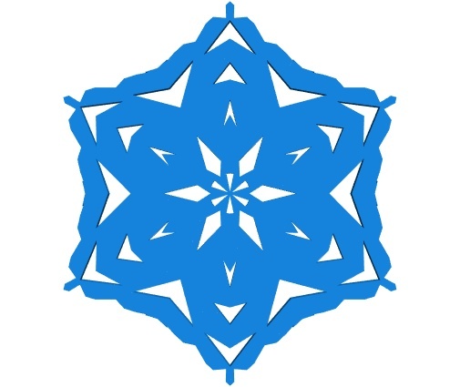 Random kirigami snowflake in BlocksCAD