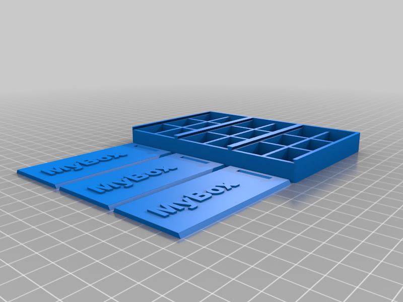 Stackable multi box / slide lid with text and compartments