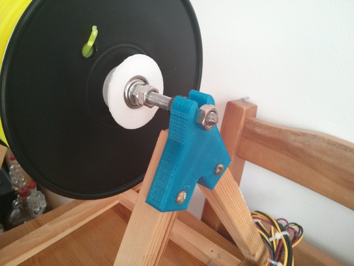 Spool support for wooden spool holder