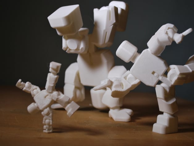 Action Figure Open Source Snaps Together Prints Without Support