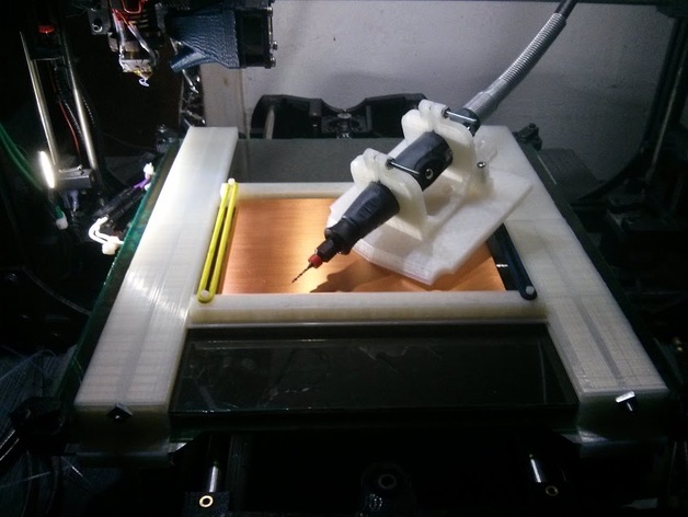 Non-intrusive PCB Mill Vice Bed Mod for Lulzbot TAZ