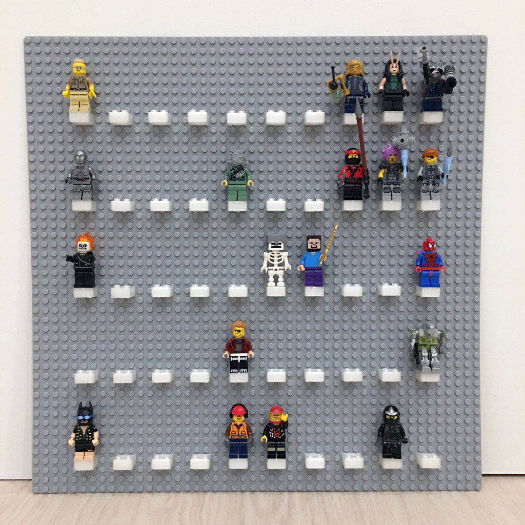 LEGO minifig wall mount brick