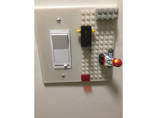 lego dimmer switch plate in two pieces
