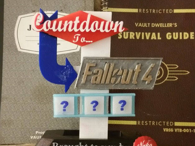 Fallout Countdown Desk Sign