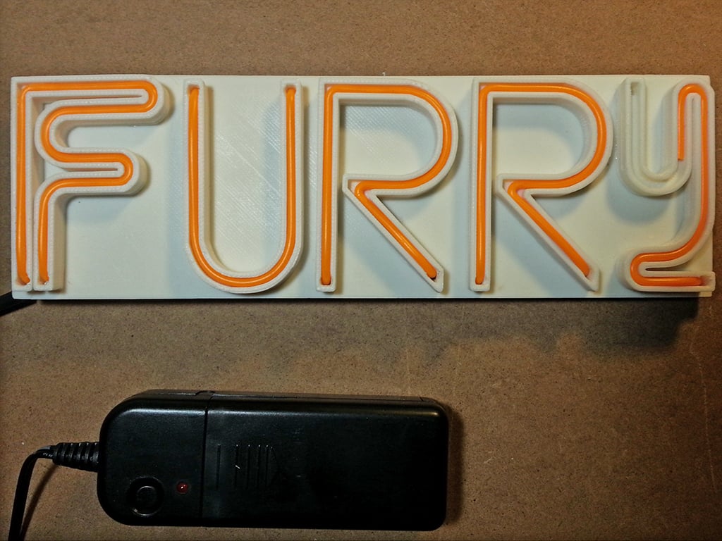 Furry EL Wire Lightup Neon Badge