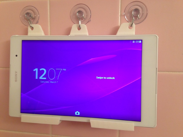 Tablet Mount for Shower or Wall