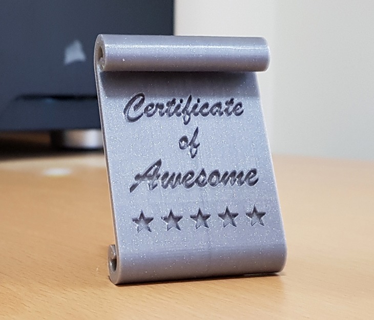 Certificate of Awesome