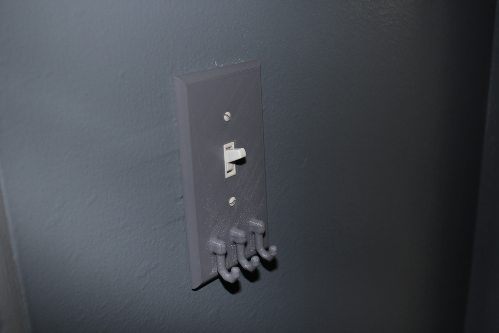 Lightswitch Cover With Hooks